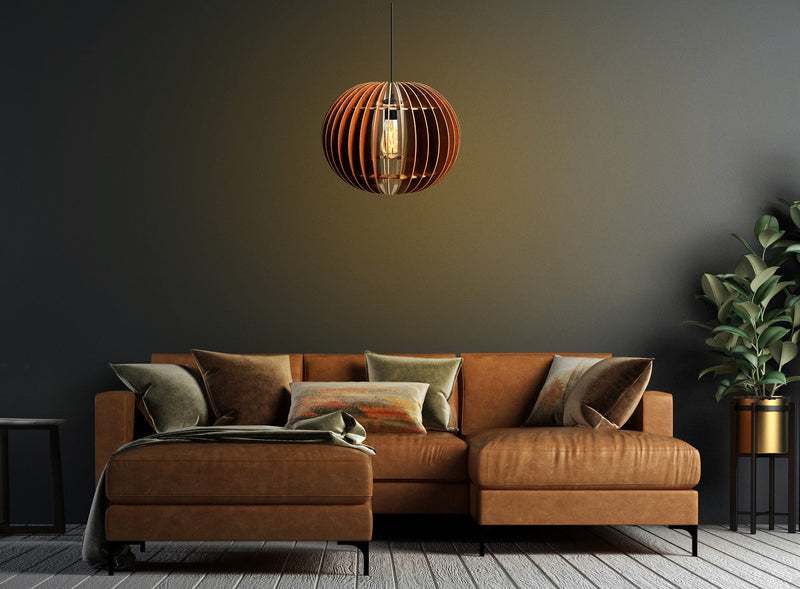 Lustră Asi Home 138, Walnut, Ø36 cm