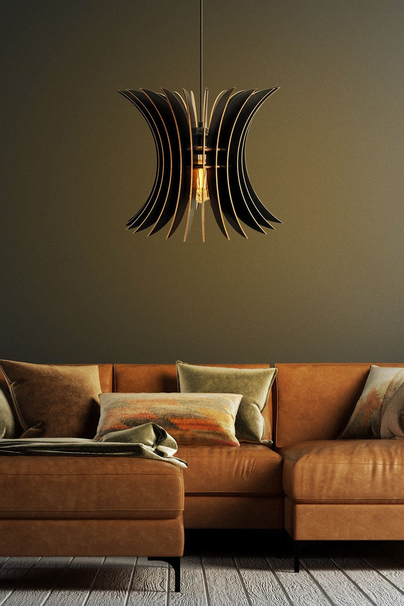 Lustră Asi Home 146, Negru, Ø35 cm