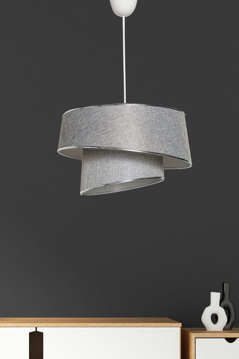 Lustra Asi Home Barette - Silver, Grey Metal Textil 32X32X70 cm