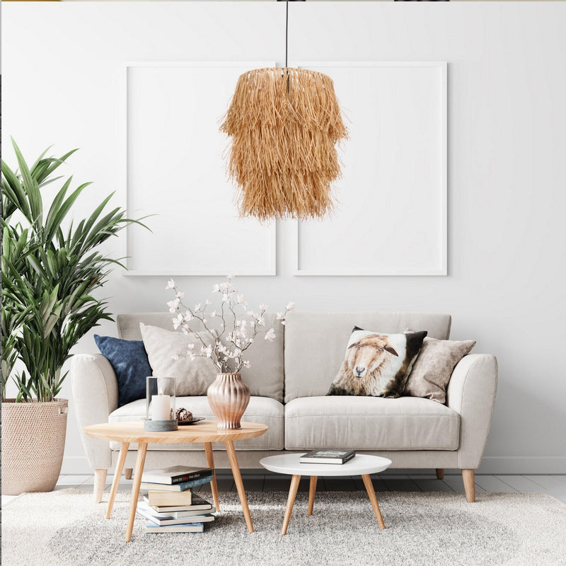 Lustră Asi Home Tassel, Natural, Ø30 cm