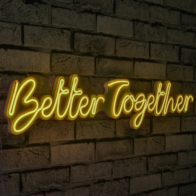 Decorațiune Perete Asi Home Better Together, Galben