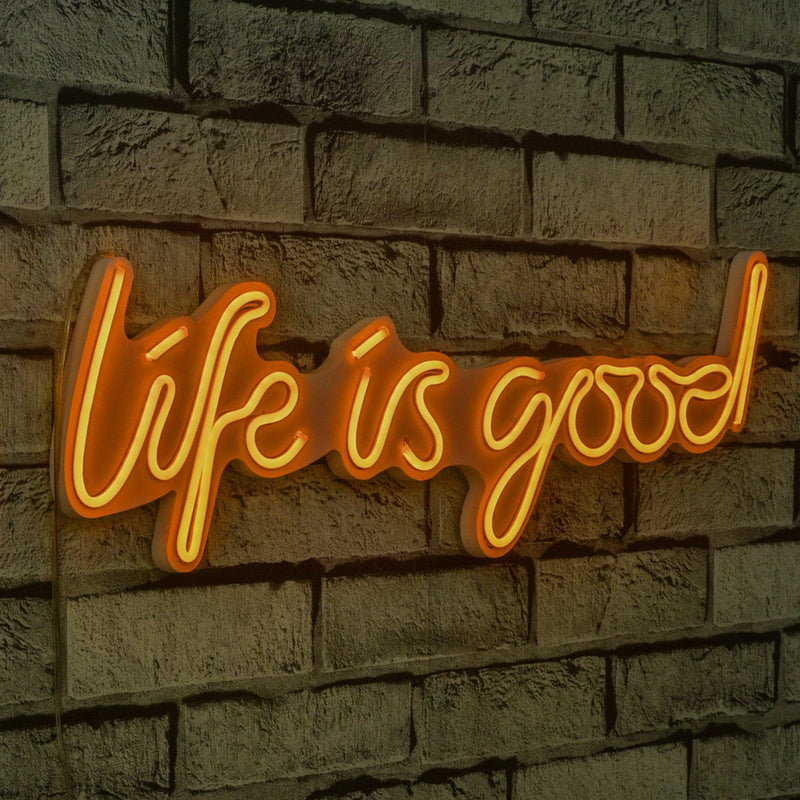 Decorațiune Perete Asi Home Life Is Good, Galben