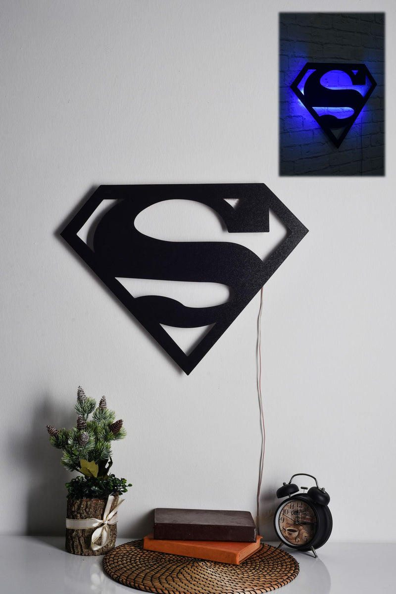 Decorațiune Perete Asi Home Superman, Albastru, 52x40 cm