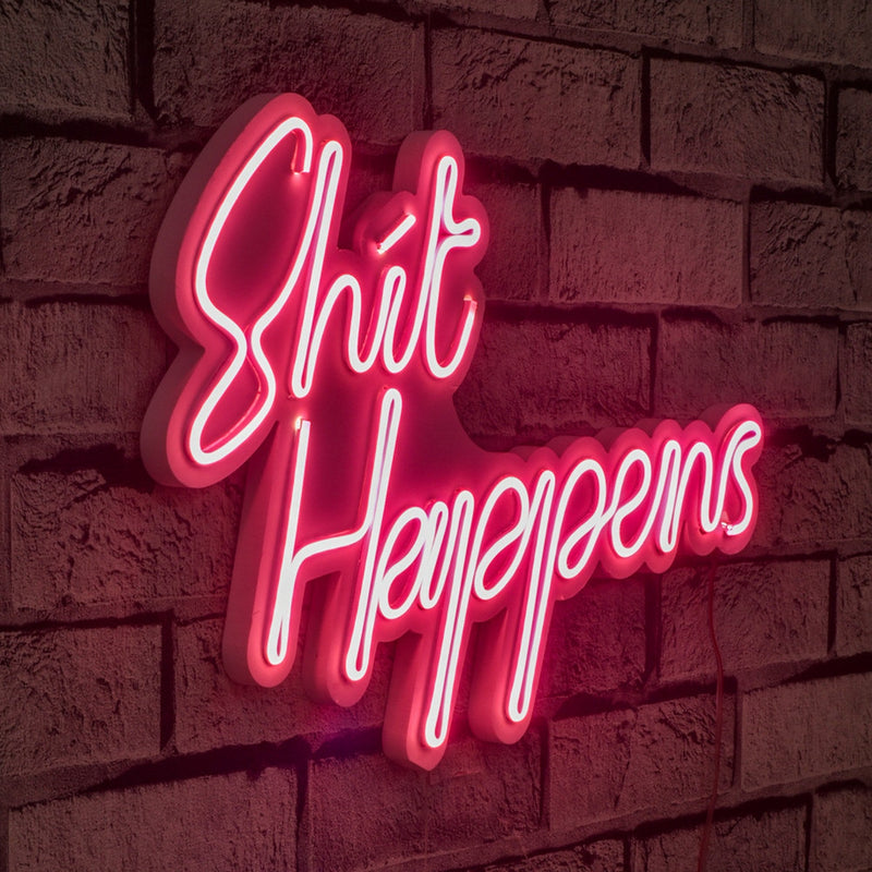 Decorațiune Perete Asi Home Shit Happens, Roz