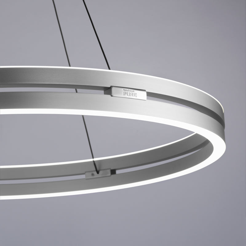 Lustra Paul Neuhaus PUREE-LOOP 2xLED Aluminiu