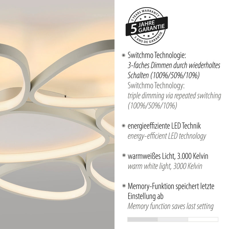 Plafoniera Paul Neuhaus PEBBLES 7xLED Alb