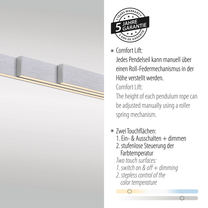 Lustra Paul Neuhaus ADRIANA COMFORT LIFT LED Argintiu