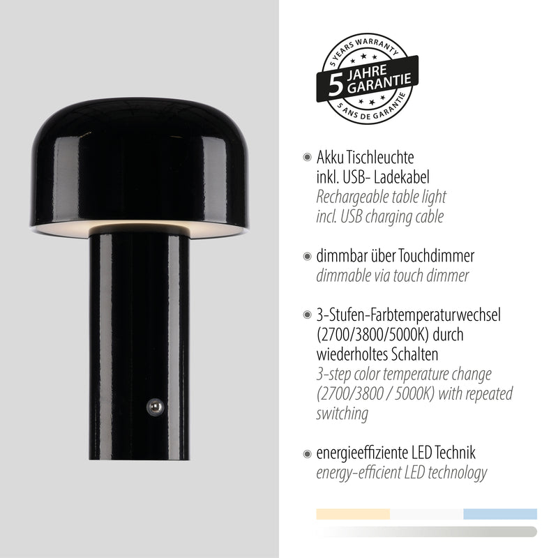Veioza Zuma Line AGNES LED Negru