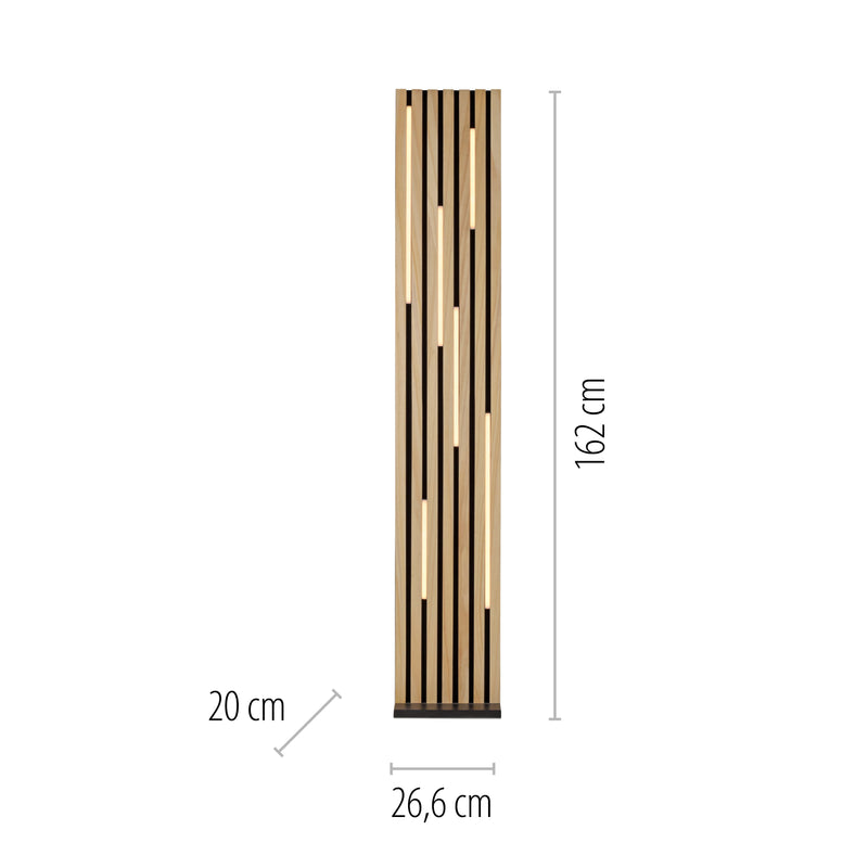 Lampadar Paul Neuhaus Q-AKUSTIK LED Lemn