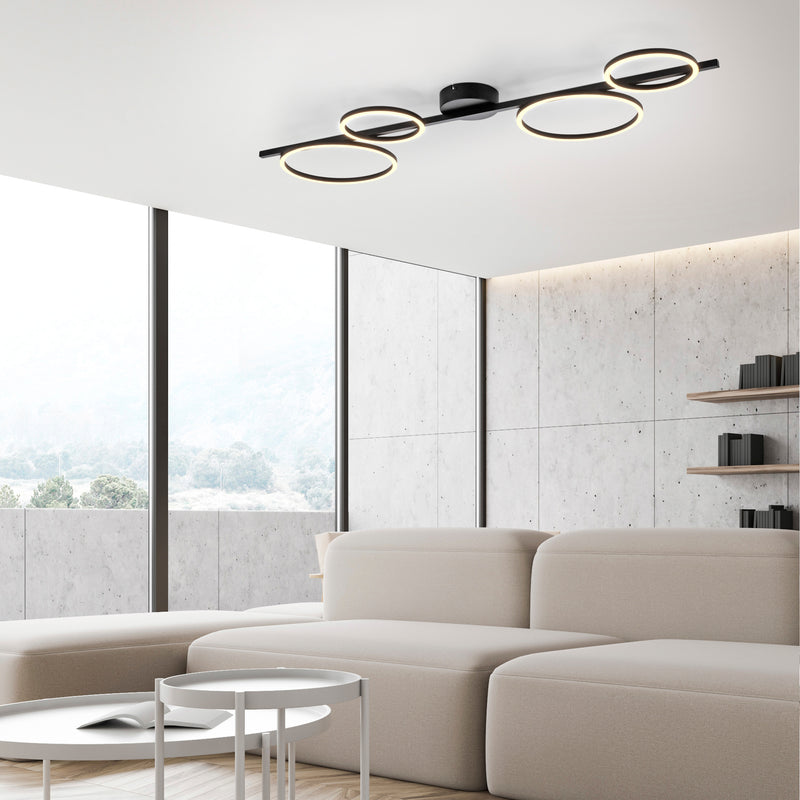 Plafoniera Paul Neuhaus MINI RITUS 4xLED Negru