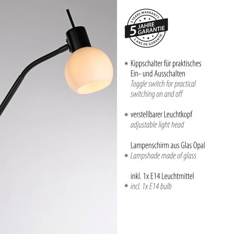 Lampadar Paul Neuhaus LOKI 1xE14 Negru