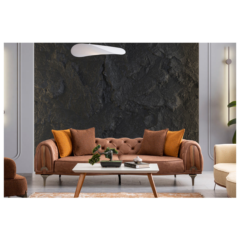 Canapea Roys Inev Asi Home, Maro inchis, lungime 251cm, latime 107cm, inaltime 67cm