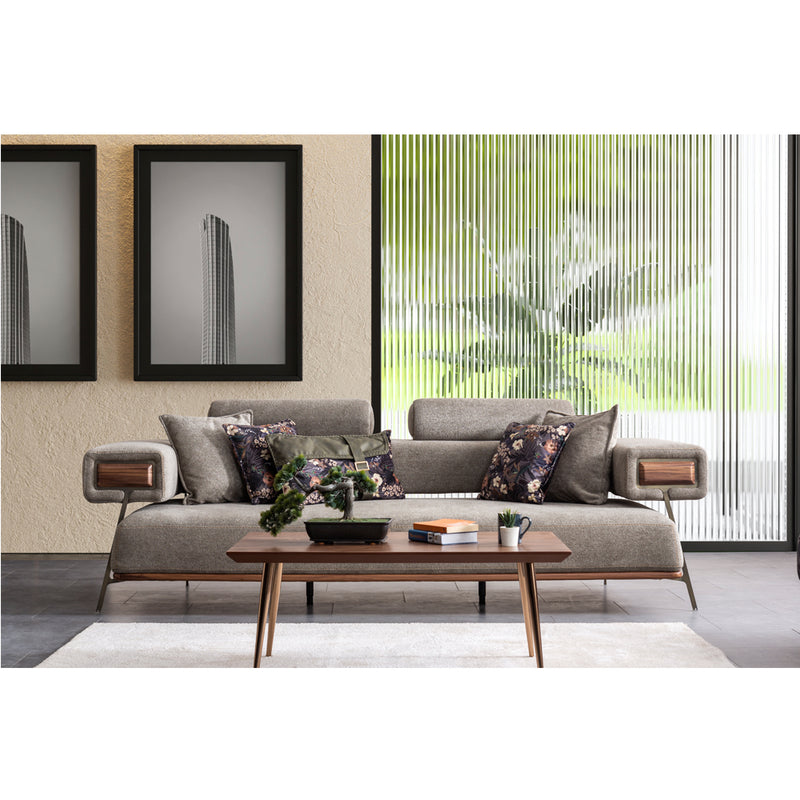 Canapea Arty Inev Asi Home, Boucle Verde Olive,  lungime 257cm, latime 108cm, inaltime 87cm