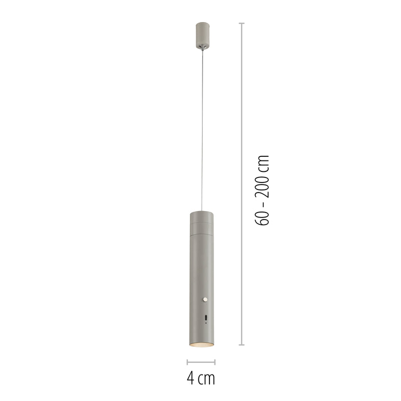 Lustra Paul Neuhaus ATTACH LED Gri