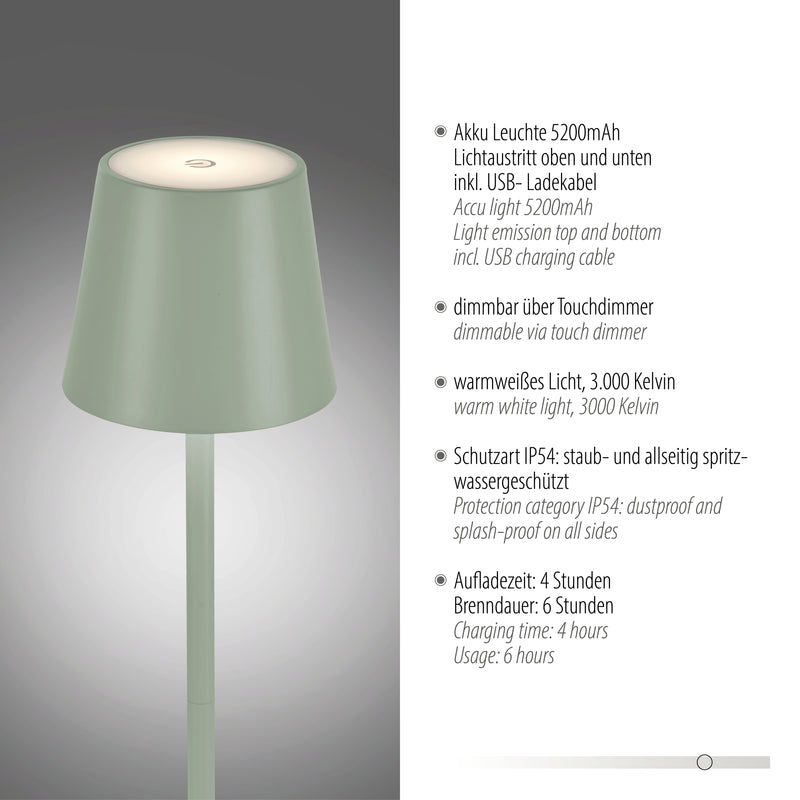 Veioza Zuma Line EURIA LED Verde