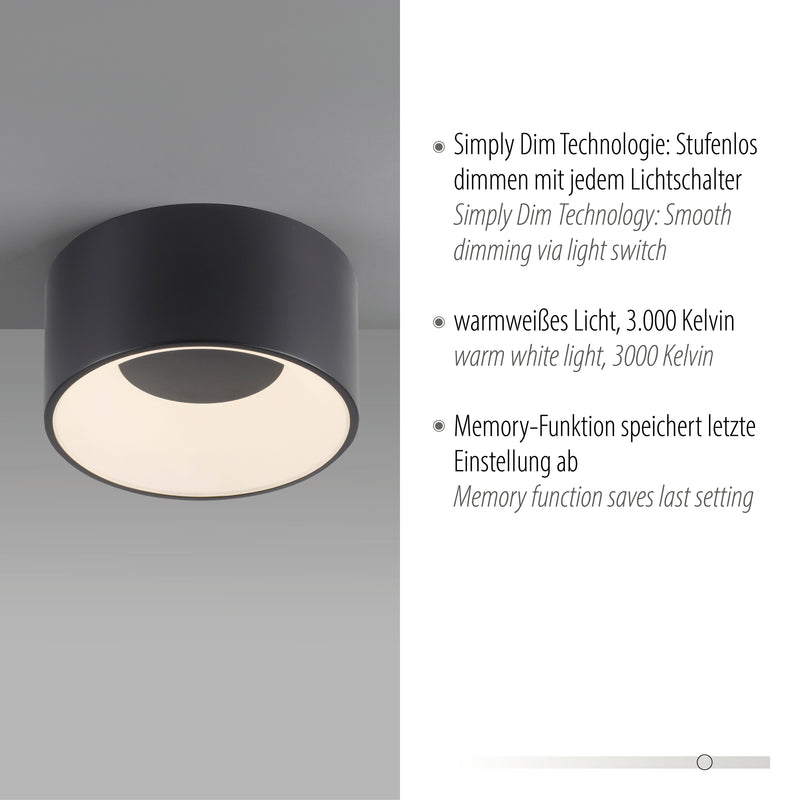 Plafoniera Paul Neuhaus TANIKA LED Negru