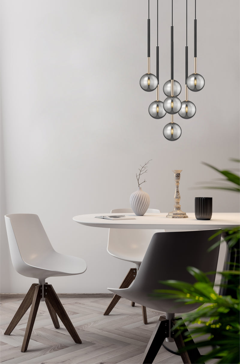 Lustra Zuma Line ARCTURUS 7xG9 LED Negru Mat