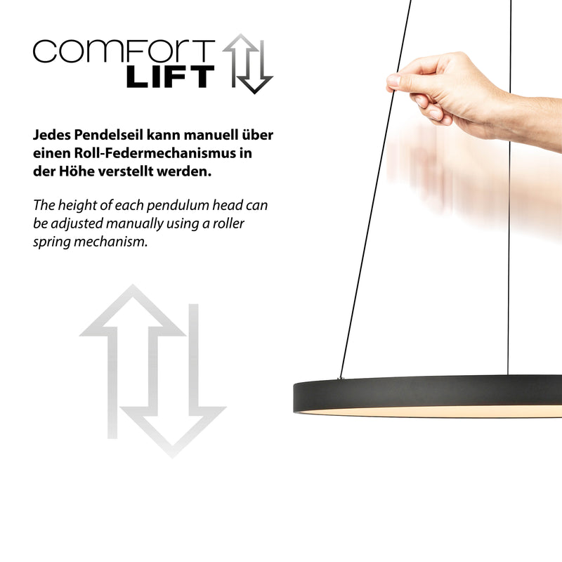 Lustra Paul Neuhaus HOOP LED Negru