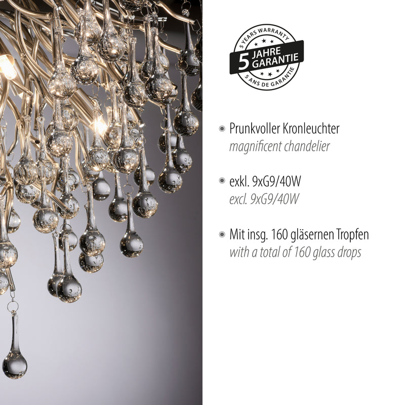 Plafoniera Paul Neuhaus ICICLE 9xG9 Otel