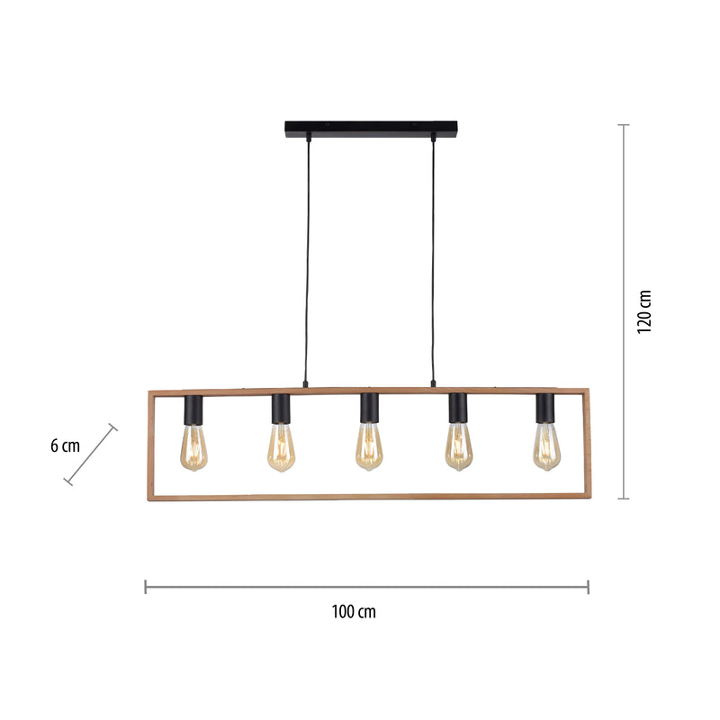 Lustra Paul Neuhaus FRANKY 5xE27 Negru