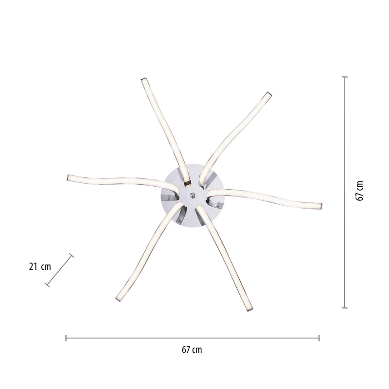 Plafoniera Paul Neuhaus VALERIE 6xLED Crom