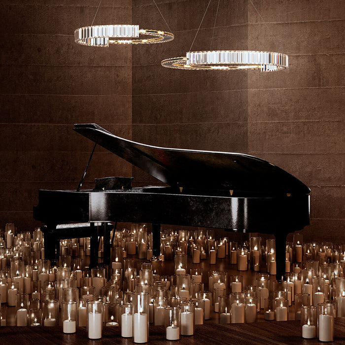 Lustra LED Maytoni KRONE P097PL-L45BS3K Brass & Cristal K9, 45W, 3000K