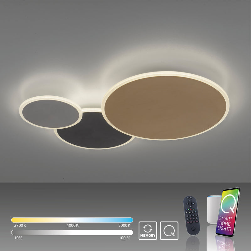 Plafoniera Paul Neuhaus Q-PIATO 3xLED Multicolor