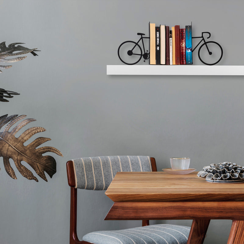Suport pentru cărți metalic Asi Home Kitap tutucu 2 - Black Metal 14X44X23 cm