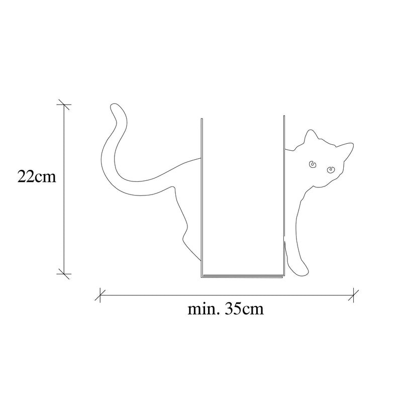 Suport pentru cărți metalic Asi Home Kitap tutucu 5 - Black Metal 14X33X22 cm