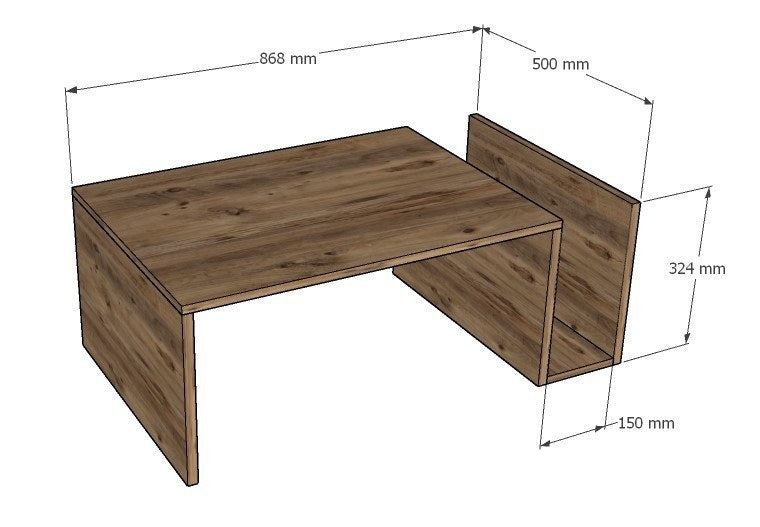 Măsuţă de Cafea Asi Home Memo - Sapphire Oak PAL 50X87X33 cm