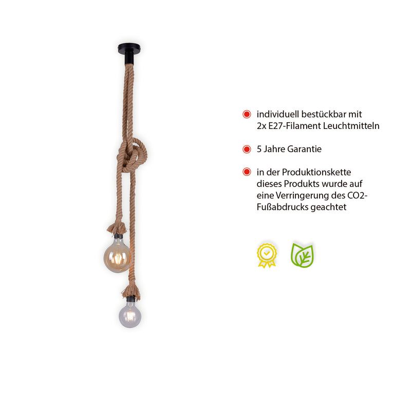 Lustra Paul Neuhaus ROPE 2xE27 Maro