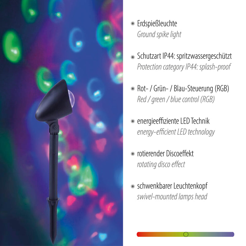 Lampa Exterior Paul Neuhaus DISCO LED Negru