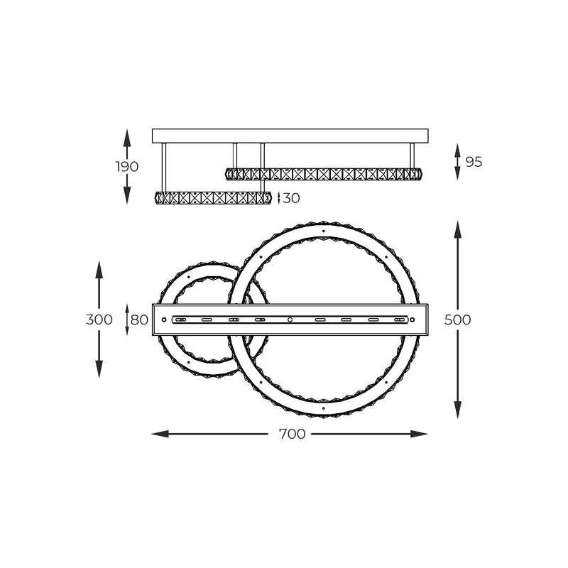 Plafoniera Zuma Line GIRONA 2xLED Auriu