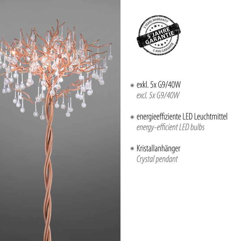 Lampadar Paul Neuhaus ICICLE 5xG9 Alama Vintage