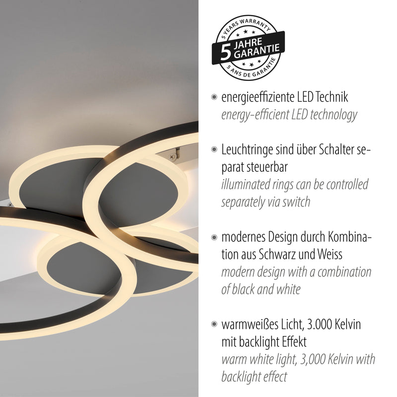 Plafoniera Paul Neuhaus TROOPER 4xLED Alb