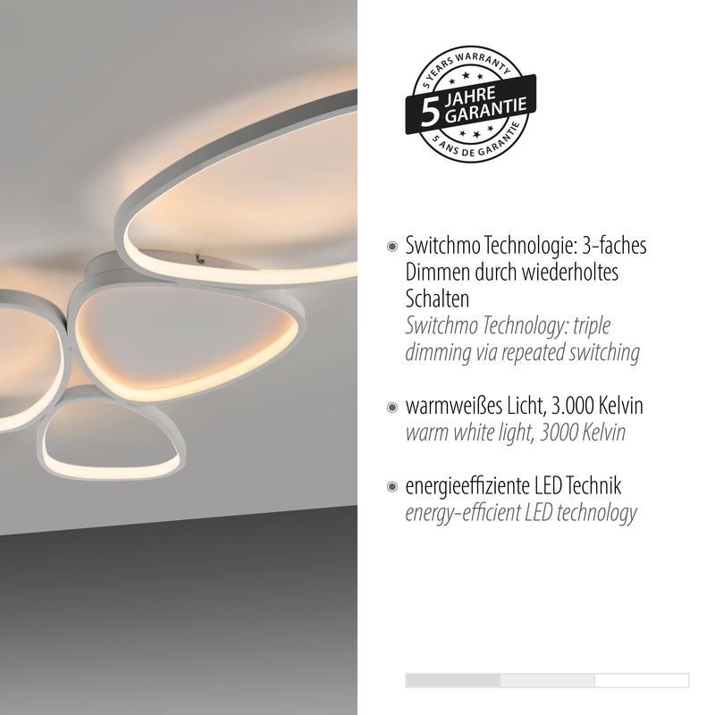 Plafoniera Zuma Line PEBBLES LED Alb