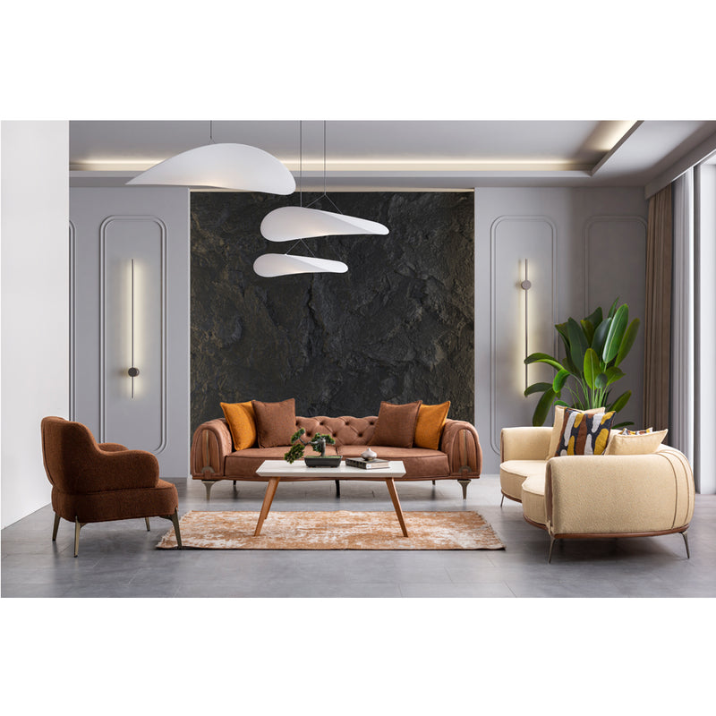 Canapea Roys Inev Asi Home, Maro inchis, lungime 251cm, latime 107cm, inaltime 67cm