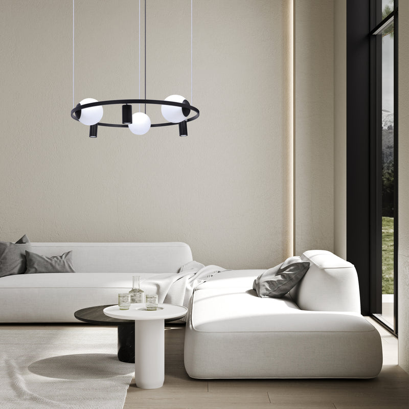 Lustra Zuma Line Orbit 3xE27 | 3xGU10 Negru