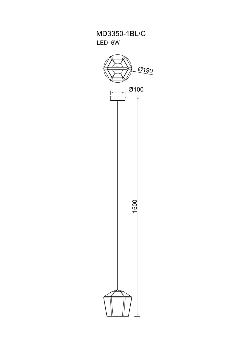 Lustra Zuma Line COLORE LED Transparent