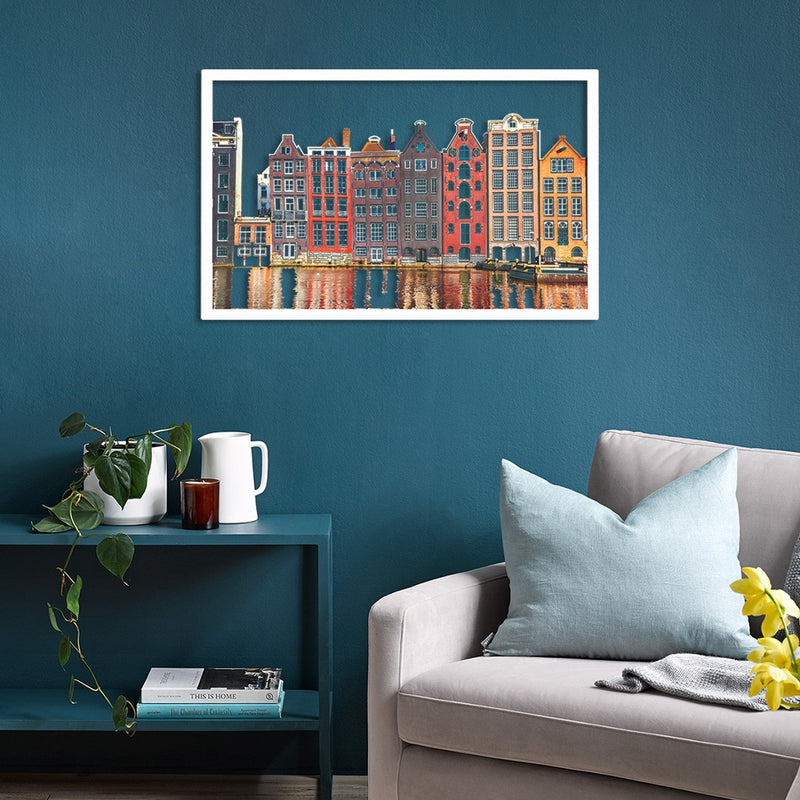 Accesoriu Iluminat Asi Home Amsterdam Houses, Alb, 45x70 cm