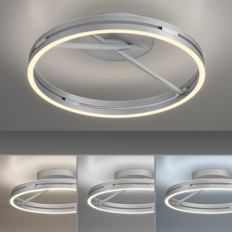 Plafoniera Paul Neuhaus PURE LOOP 2xLED Aluminiu