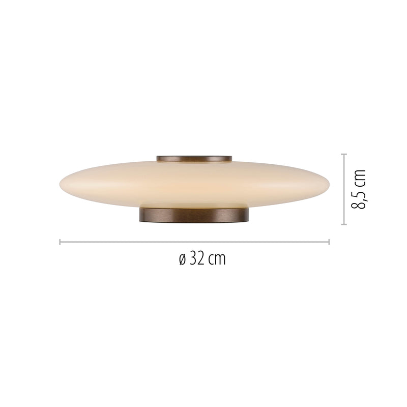 Veioza Paul Neuhaus PURE VITRUM LED Maro Metalic