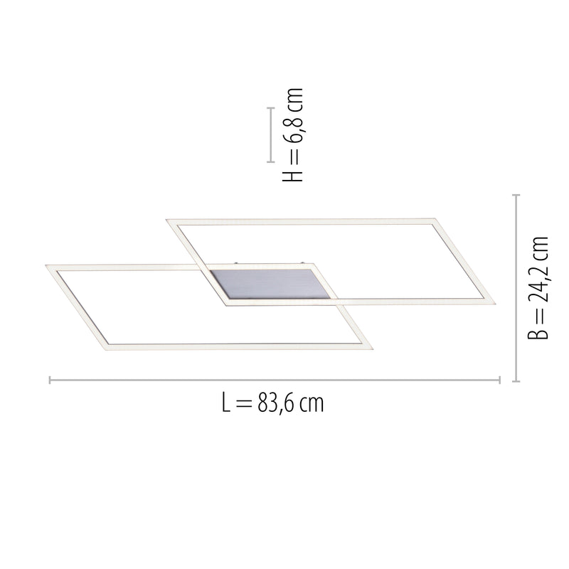 Plafoniera Paul Neuhaus INIGO 2xLED Otel