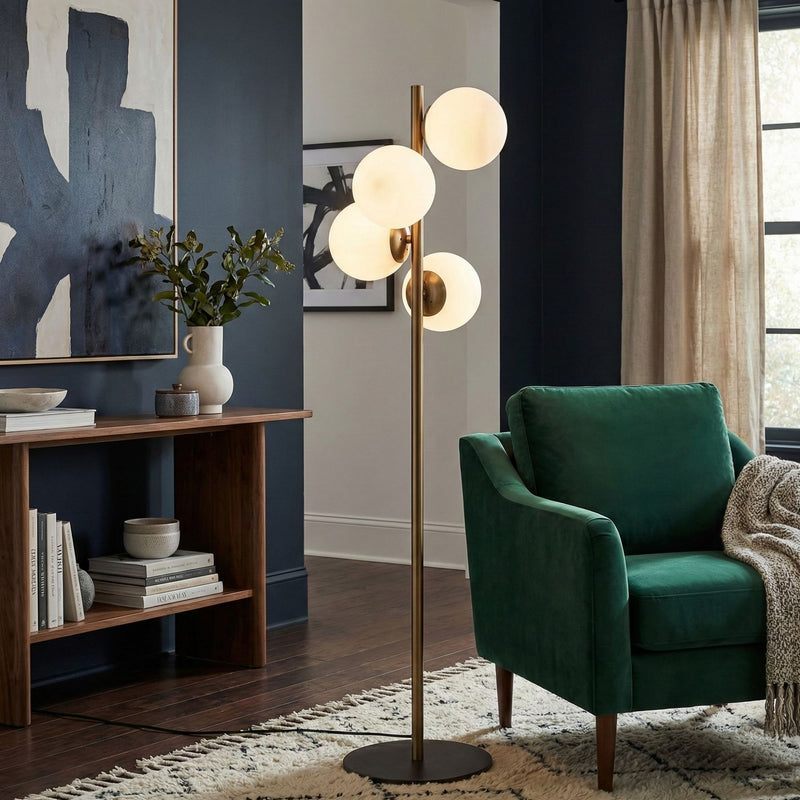 Lampadar Asi Home Faze - NT - 115, Auriu, 4xE27