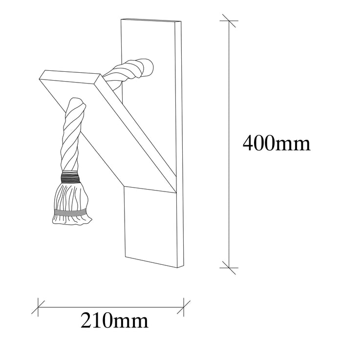 Aplica  Asi Home Erebos - 115-A Lemn 11X21X40 cm