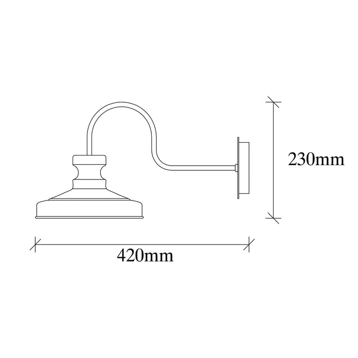 Aplica  Asi Home Berceste - 182BLACK-A Metal 22X42X23 cm