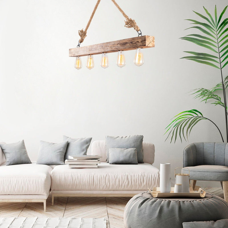 Lustră Asi Home Erebos - 106-AV, Wooden, 5xE27