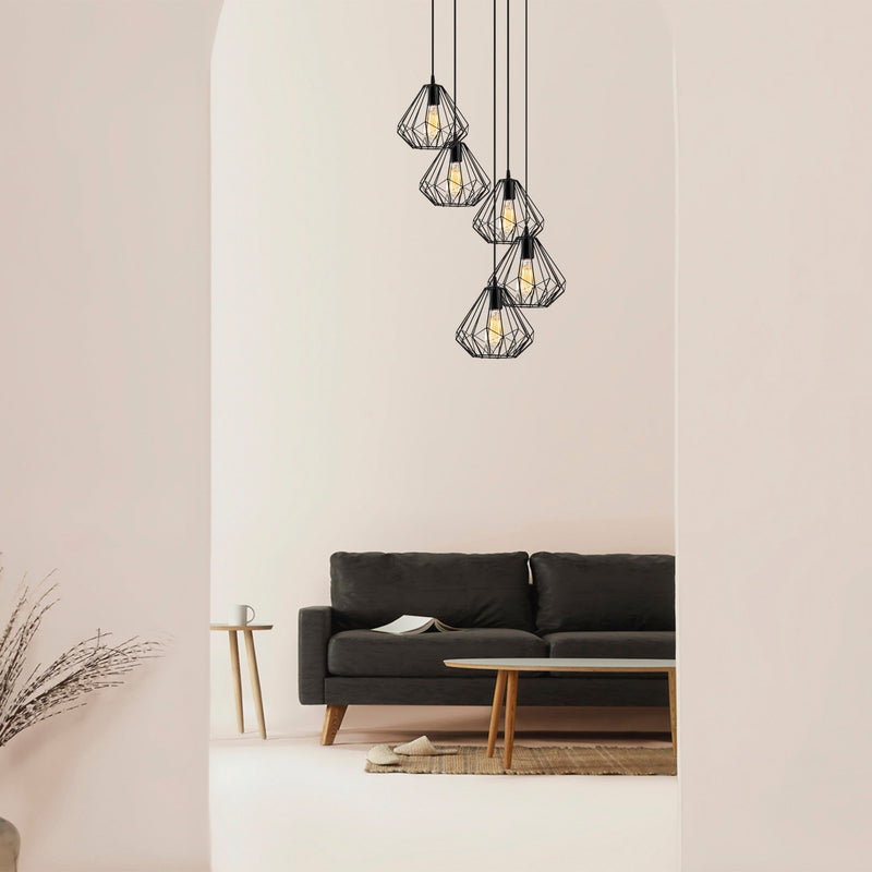 Lustră Asi Home Diamond - 704-5S2, Negru, 5xE27