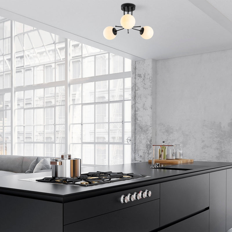 Lustră Asi Home Daisy-147-AV3, Negru, 3xE27