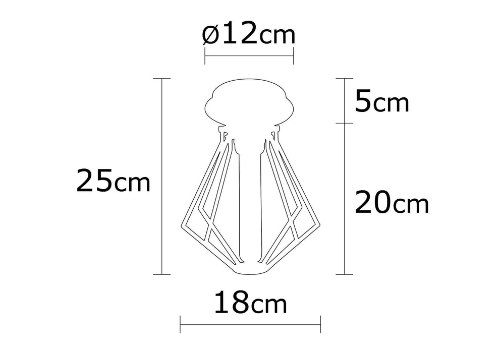 Lustra Asi Home Oylat - N-1039 Metal 18X18X25 cm